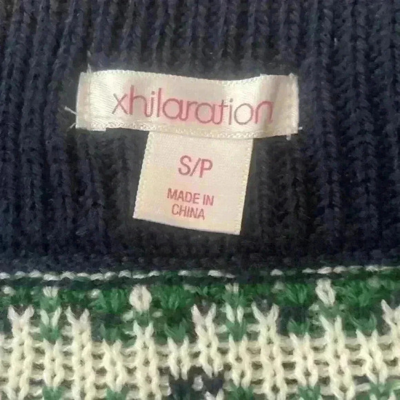 Santa Snowman Christmas Fair Isle Sweater Pencil Skirt Women’s Size Small Kitsch - Picture 4 of 7